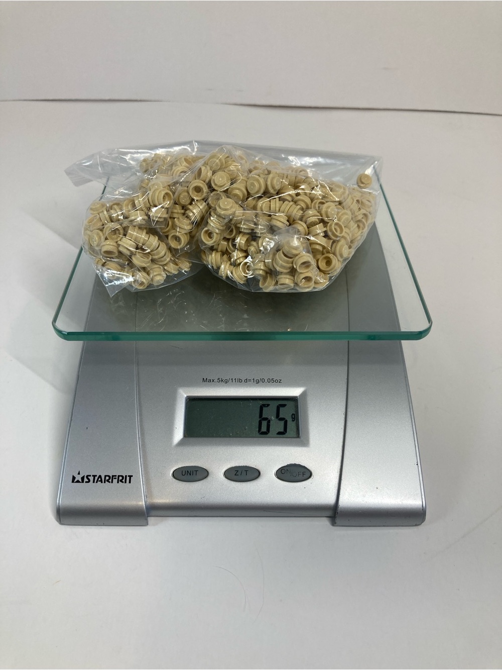 LEGO Bulk Tan 1x1 Plate Stud 65g Parts Lot